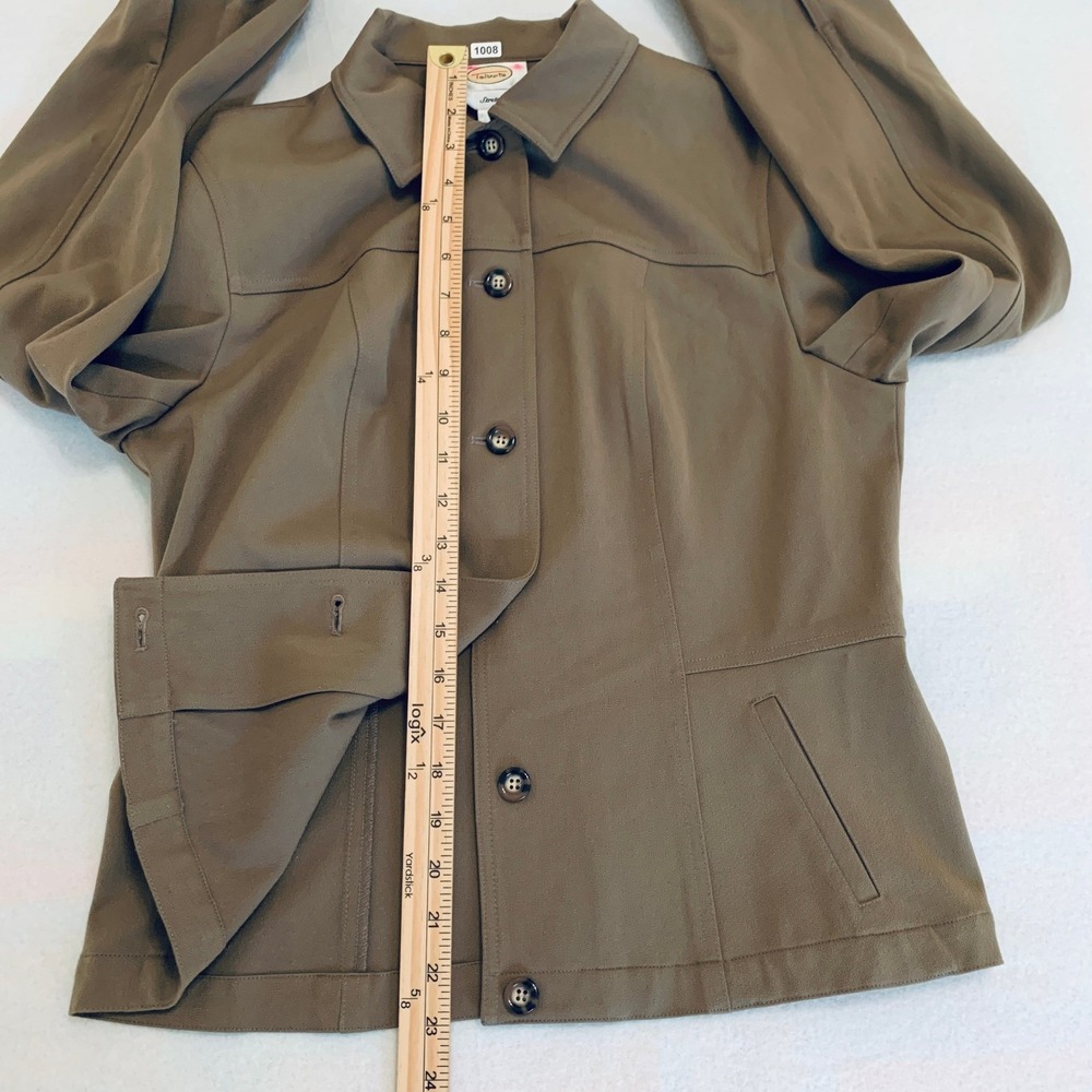 Talbots Women's Stretch Button Front Collared Jac… - image 7